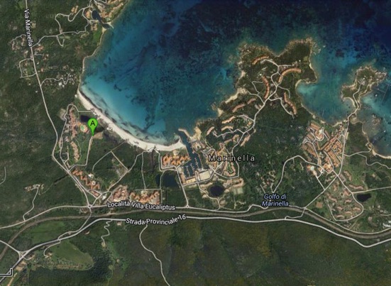 Mappa della posizione di Extreme Sail sulla spiaggia di Marinella